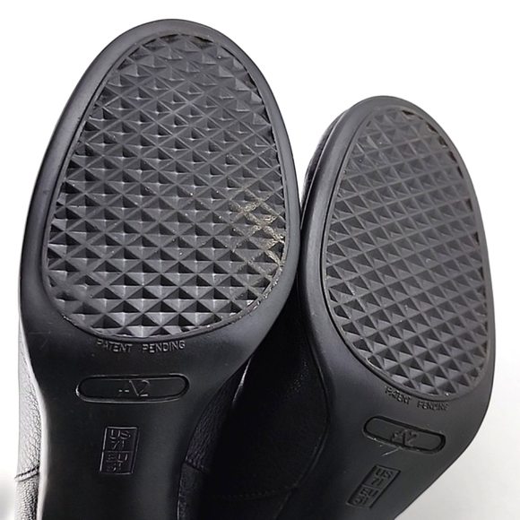 A2 Aerosoles Heelrest Gold Role Black Faux Leather Heeled Ankle Boots Size 7.5 - Picture 9 of 15